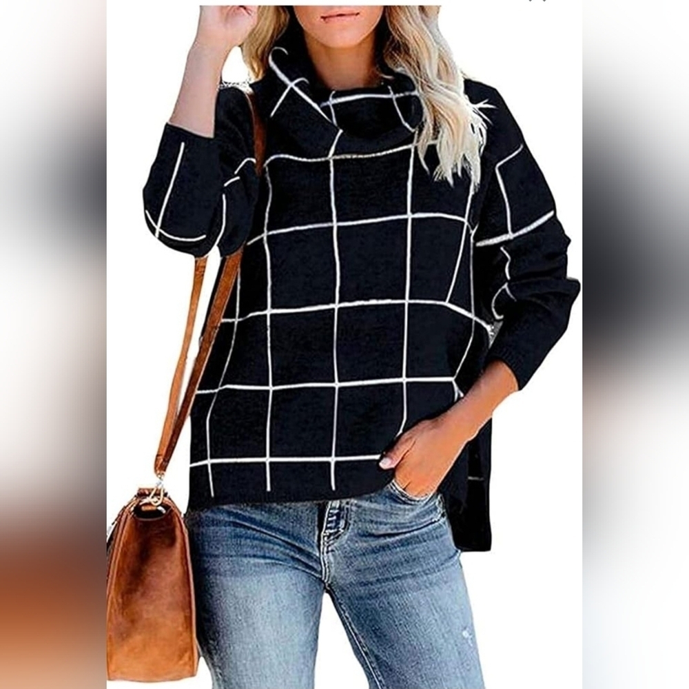 Kirundo Xl Navy Cowl Neck Long-sleeve Pullover Non-itchy Sweater